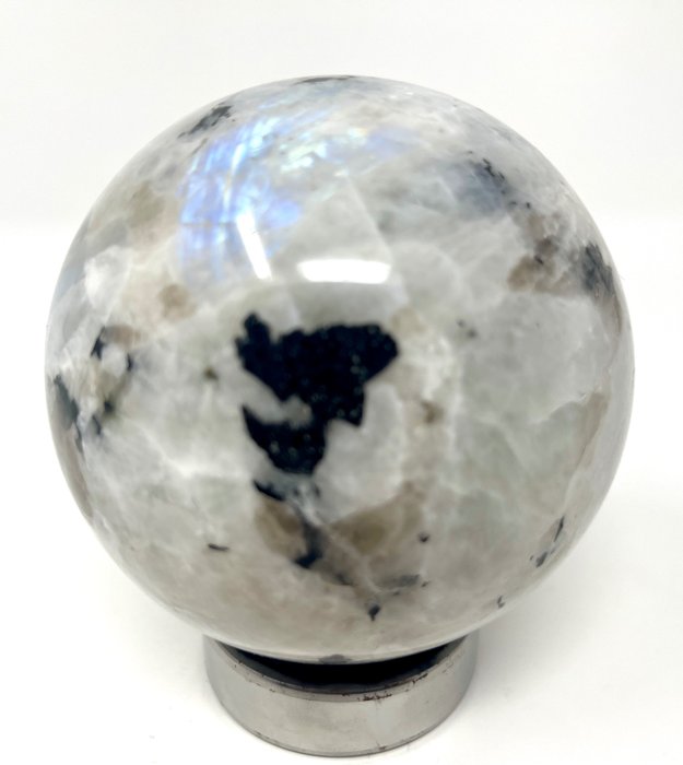 Pedra da lua Esfera - Altura: 8.8 cm - Largura: 8.8 cm- 1.03 kg - (1)