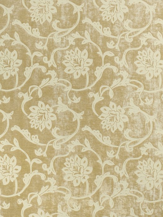 天鵝絨效果錦緞提花面料 - 法國巴洛克米色圖案 - 550x140 厘米 - 紡織品  - 550 cm - 140 cm