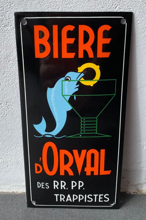 Enamel sign - orval beer - Enamel