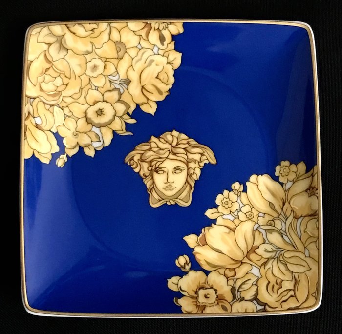 Rosenthal - Versace - Prato - Medusa Rhapsody Blue - Porcelana
