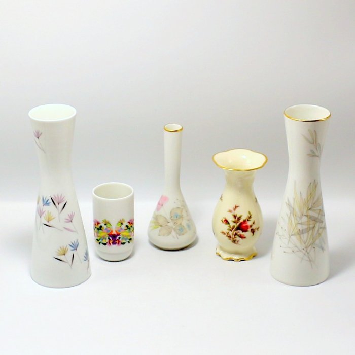 Rosenthal - Vase (5) -  Bettina, Century, Moliere, Form 2000  - Porcelain