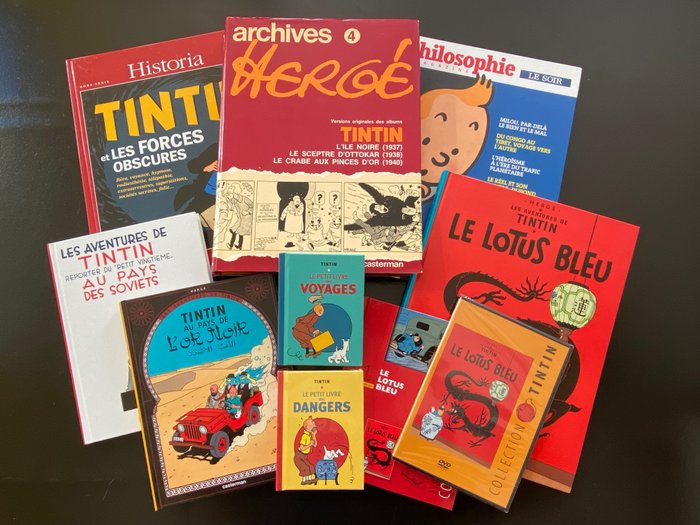 Tintin - 10 Albums & Magazines - Various editions - 1980/2013