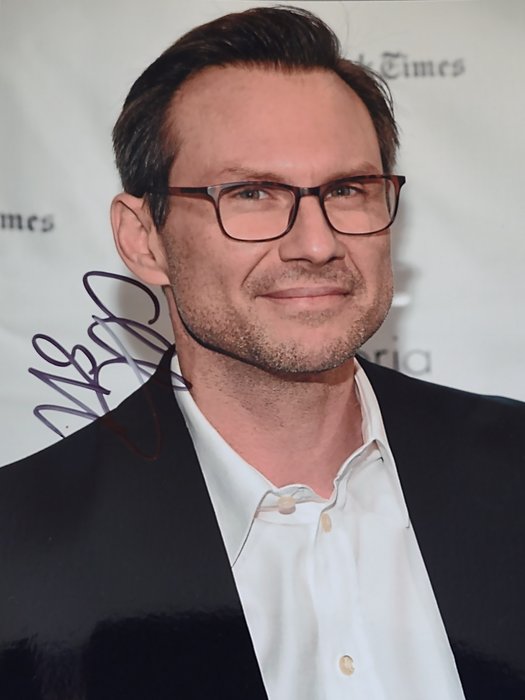 Christian Slater - Mr. Robot / Young Guns 2 / True Romance - Signed in person w/ photo proof (New York, January 2024)