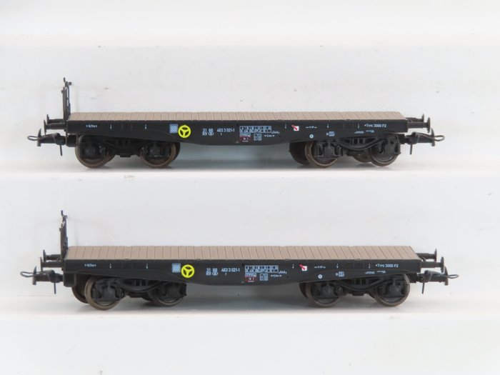 Artitec H0轨 - 20.282.02 - 模型火车货运车厢 (2) - SSy 45 型重型货车 - NMBS