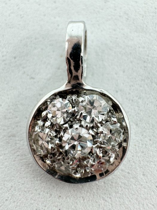 Sans Prix de Réserve - Pendentif - 18 carats Or blanc -  0.22 tw. Diamant  (Naturelle) 