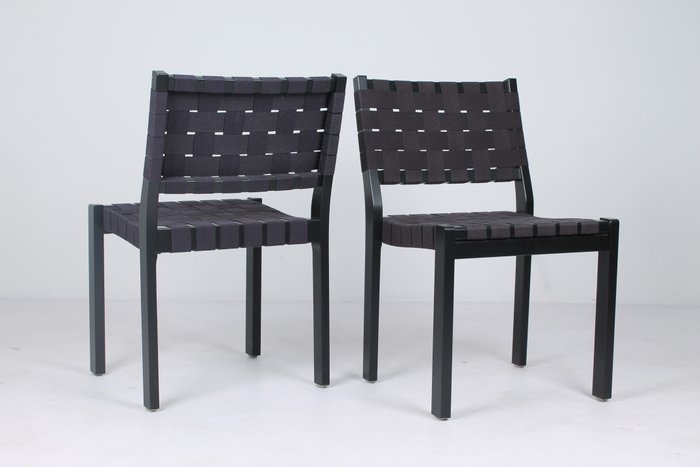 Artek - Alvar Aalto - Cadeira (2) - 611 - Madeira, Tecido