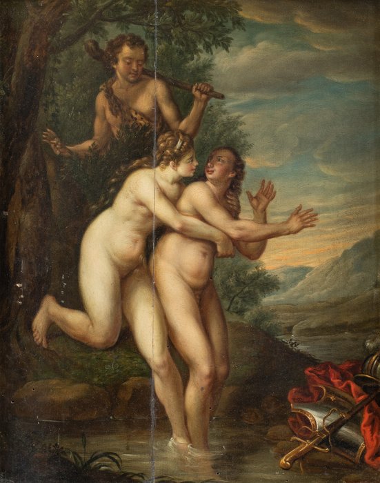 Italian painter (XVIII) - The fusion of Salmace and Hermaphroditus