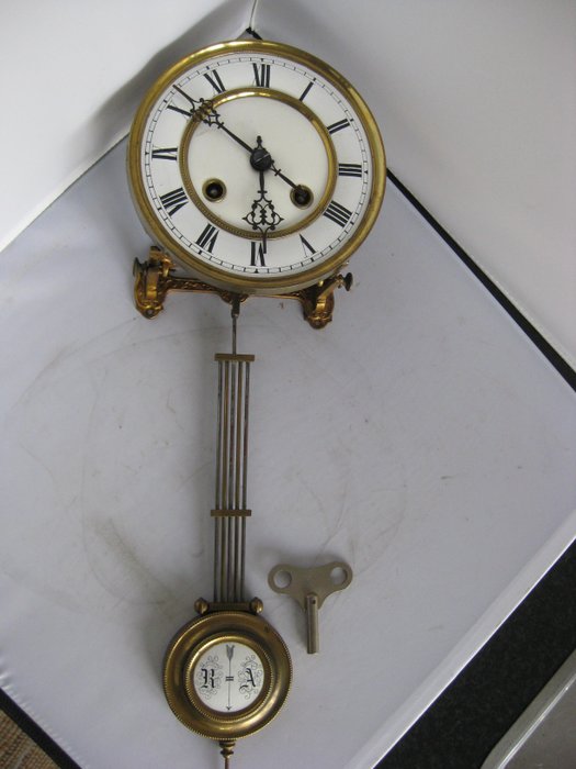Mecanism de ceas - Mișcarea regulatorului RSM - RSM Uhren Fabrik Mühlheim. - Email-alamă - 1850-1900