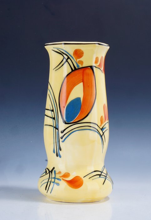 Ditmar Urbach - Jarra -  Vaso Art Déco policromado com decoração modernista  - Cerâmica
