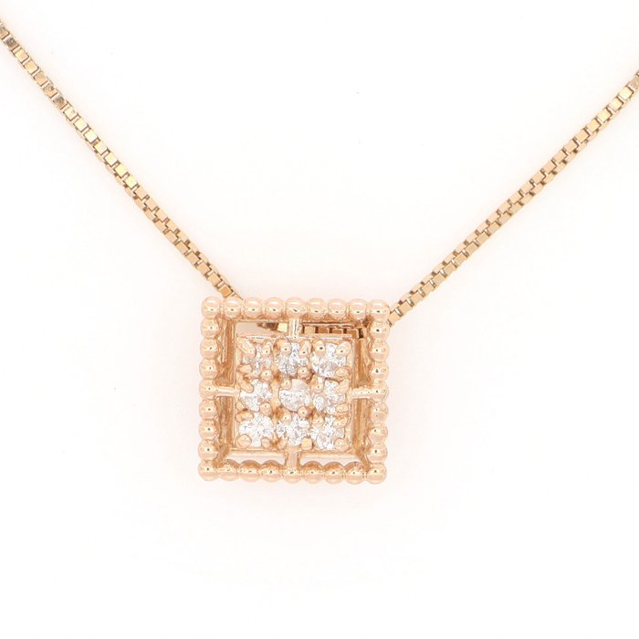 No Reserve Price - Necklace - 18 kt. Rose gold, NEW -  0.07 tw. Diamond  (Natural) 