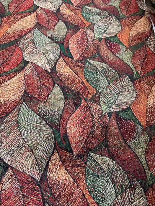 Wzór liści z tkaniny tapicerskiej Gobelin - Tkanina obiciowa - 300 cm - 280 cm