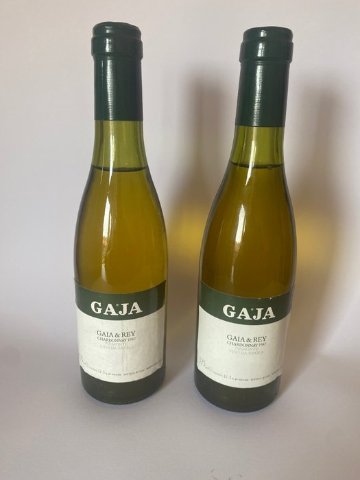 1987 Gaia & Rey, Gaja - Piemonte - 2 Halva flaskor (0,35 l)