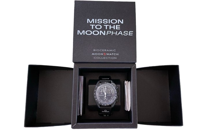 Swatch - Omega x Swatch - Mission to the Moonphase (Black) - Zonder Minimumprijs - SO33B700 - Heren - 2011-heden