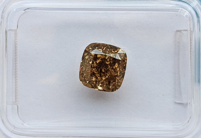 Diamant - 1.55 ct - Pude - fancy dyb gullig brun - VS2, No Reserve Price