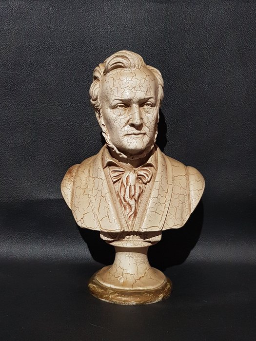 Buste, Buste de Wilhelm Richard Wagner - 23 cm - Grès, Résine