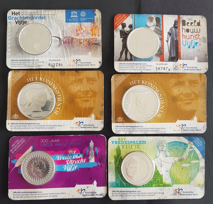 荷蘭. Coin Card 2012/2013 (6 stuks)  (沒有保留價)