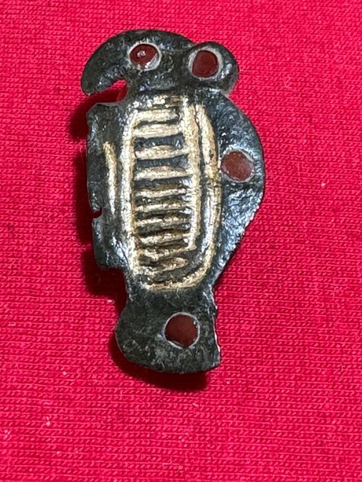 後羅馬時期／前拜占庭時期 青銅色 腓骨 - 37 mm