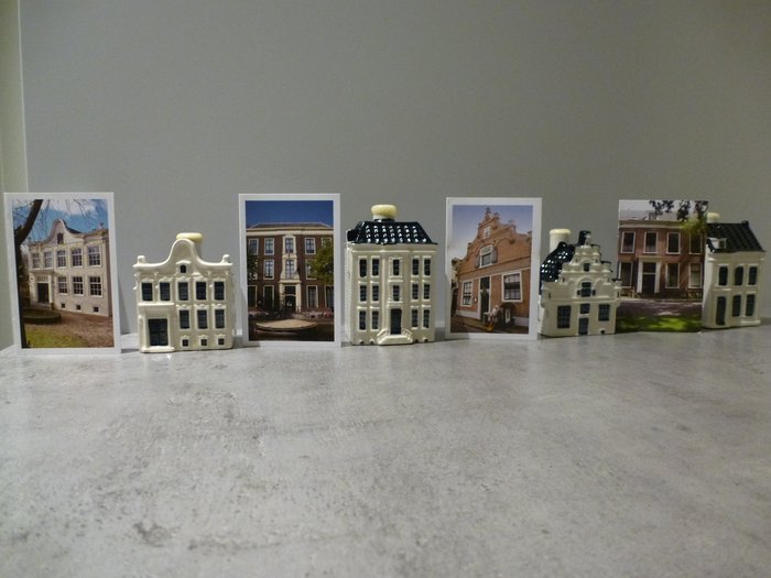 Bols - Miniaturowa figura - Cztery domy KLM Bols 90, 93, 94 i 98 z biletami wprowadzającymi