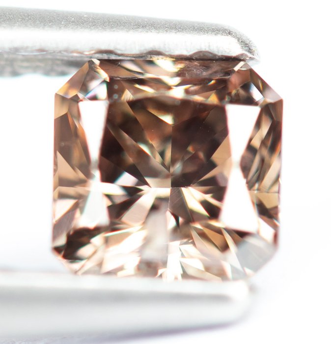 Diamant - 0.42 ct - Naturlig Fancy Deep Pinkish Brown - I1 *NO RESERVE*