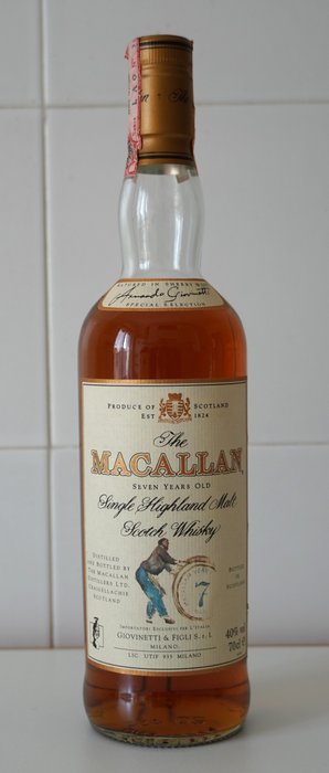 Macallan 7 years old - Original bottling  - b. 1990‹erne - 70 cl