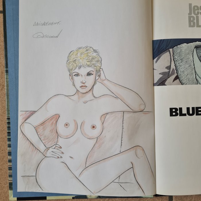 Jessica Blandy - Dedicace couleur aquarelle de Renaud T22 EO - 1 Album - Ensipainos - 2003