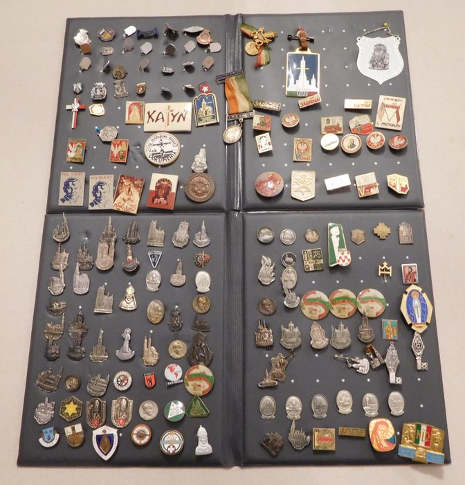Europe (Various) - 163 devotional Medals - Pins - Badges - Saint medal 