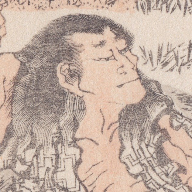 "Ronin at rest with Buffalo" - Scene from "Manga", Volume 9, first edition) - 1819 - Katsukawa Hokusai (1760-1849) - Giappone -  Periodo Edo (1600-1868)