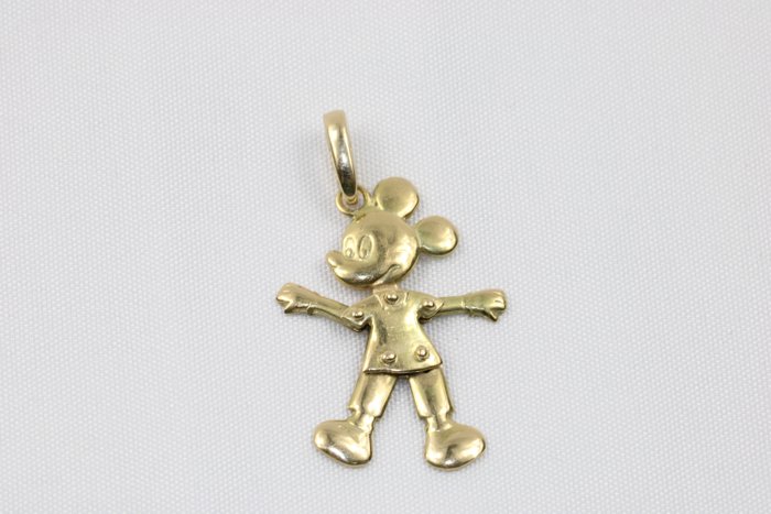 Disney Mickey Mouse - 墜飾 - 14 克拉 黃金 