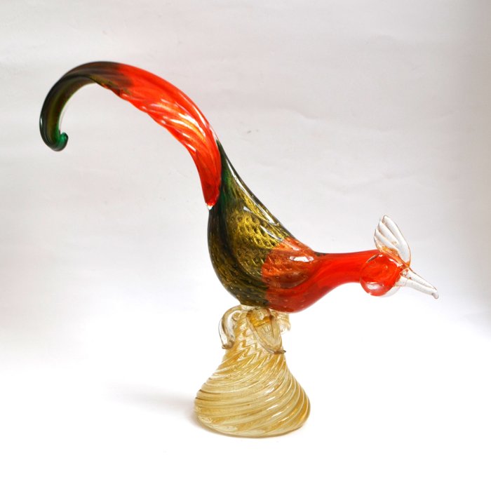 Murano - Sculpture, Rooster - 35 cm - Glass