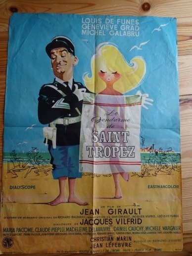 Clément Hurel - affiche film le gendarme de saint tropez imprimerie Gaillard Paris - Δεκαετία του 1960