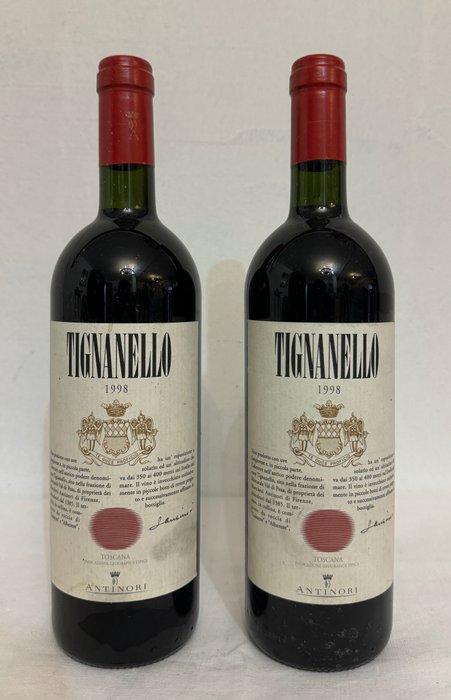 1998 Marchesi Antinori, Tignanello - Τοσκάνη - 2 Bottles (0.75L)