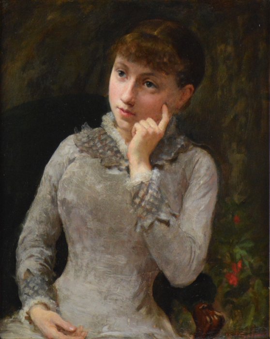 Solomon Joseph Solomon (1860-1927) - École Anglaise - Portrait présumé de sa sœur Henrietta Lowy Solomon