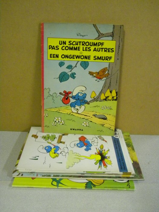 De Smurfen - 3 stickerboeken en 8 kleurboeken - 11 Album - 第一版 - 1964/1983