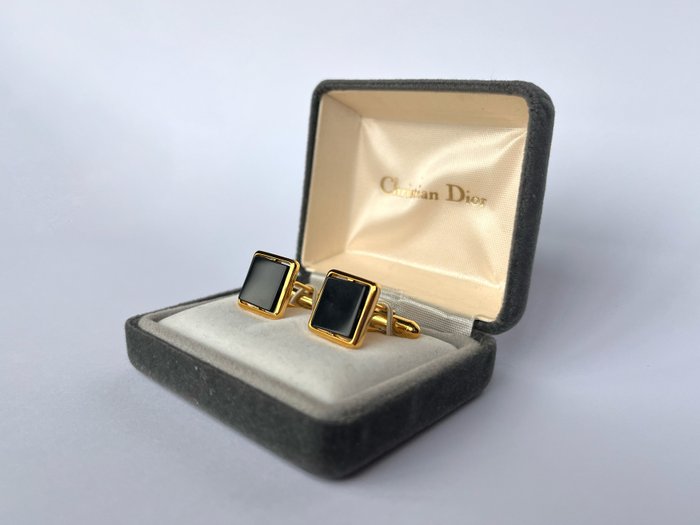 Dior - Onyx - Gold-plated - Manschettknappar