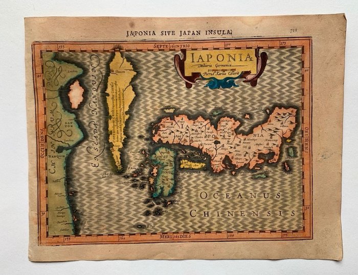Asien, Landkarte - Japan; Mercator/ Hondius/ Cloppenburgh - Japonia - 1621-1650
