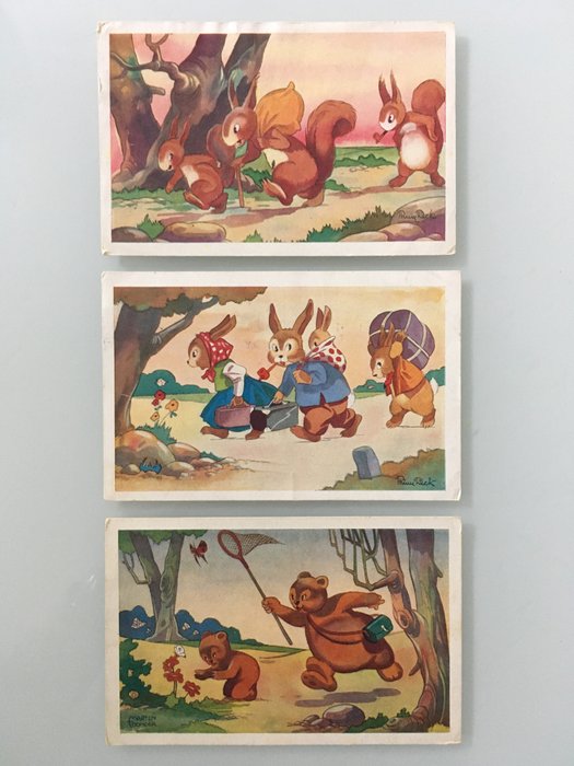荷兰 - 艺术家 Phony Dick 的 Haasjes 系列 - 明信片 (3) - 1946-1943