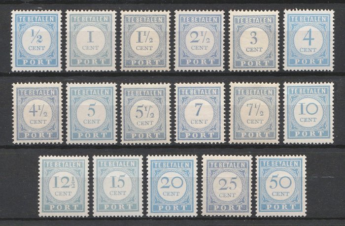 Hollandia 1912 - Postai bélyegek - NVPH P44/50