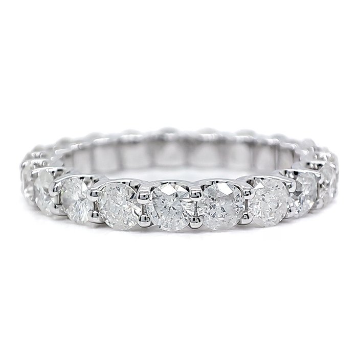 No Reserve Price - 2.72 Carat Diamonds Eternity - Ring - 14 kt. White gold 