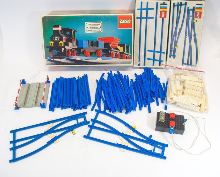 Lego - Lego set 171 met motor en veel rails - LEGO Blue Train - Î”Î±Î½Î¯Î±