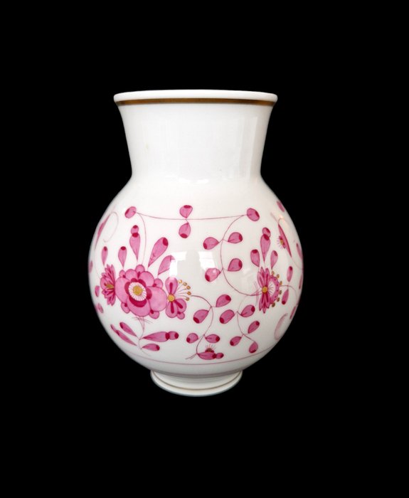 Meissen - Váza -  indiai Purpur  - Porcelán