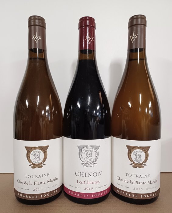 2015 Charles Joguet - Chinon "Les Charmes" - Charles Joguet - Touraine blanc "Clos de la Plante Martin" - Loire - 3 Flaschen (0,75 l)