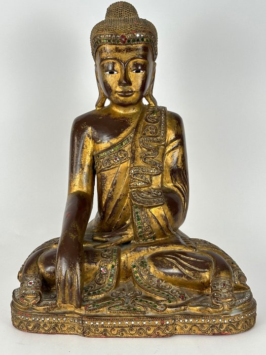 Grande statue de Bouddha - 45 cm - Myanmar  (Sans Prix de Réserve)