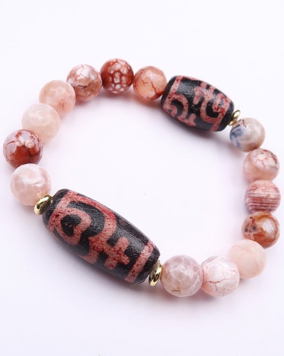 Buddhist bracelet - Dzi Nectar of abundance - Luck, wealth and longevity without rigor - Bracelet