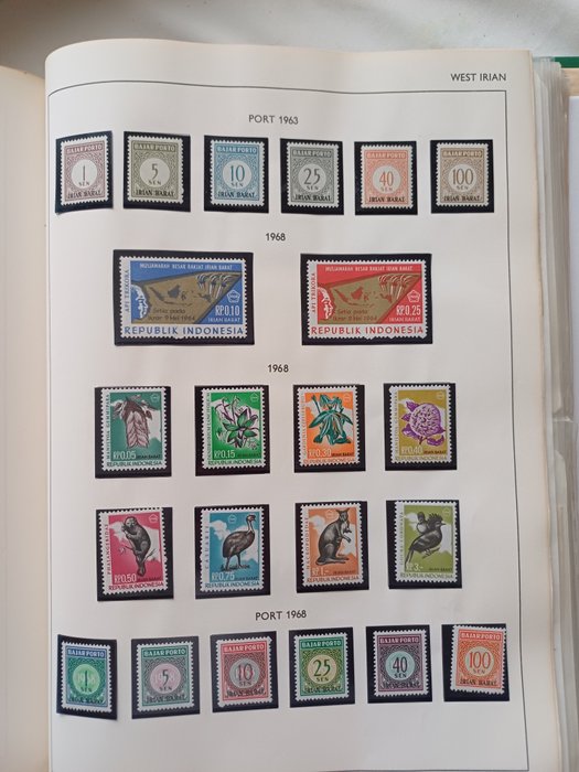 Indonesia 1950/1971 - Kokoelma postimerkkejä + esitteitä + kirjekuoria!