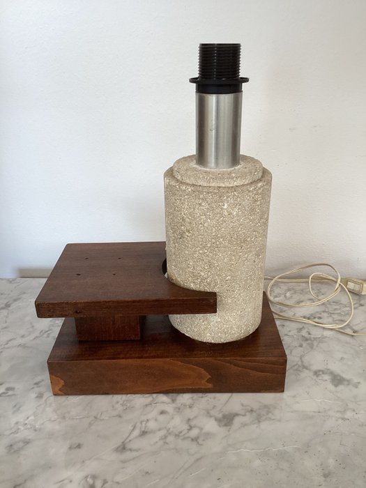 Table lamp - Stone (mineral stone), Wood