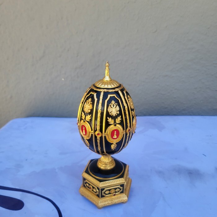Schackparti Ägg - Faberge Egg - 23 cm - 10 cm - 10 cm- Home  Decor -  (1)