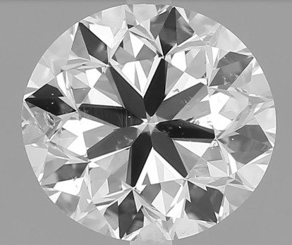 1 pcs 鑽石 - 2.00 ct - 圓形 - K(輕微黃色、從正面看是亮白的) - SI2