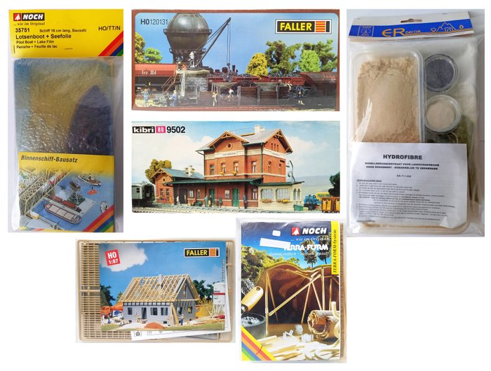 Faller, Kibri, Noch, ER-Decor H0 - Paisagem de modelismo ferroviário (6) - Kits de construção e materiais de construção