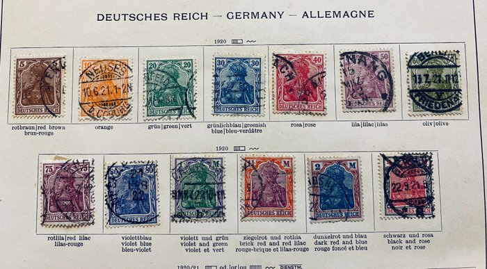 Impero tedesco 1920/1924 - Collezione dell'Impero tedesco