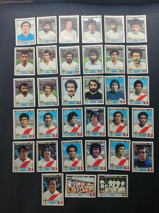 帕尼尼 - World Cup Argentina 78 - Iran/Perù - 33 Loose stickers